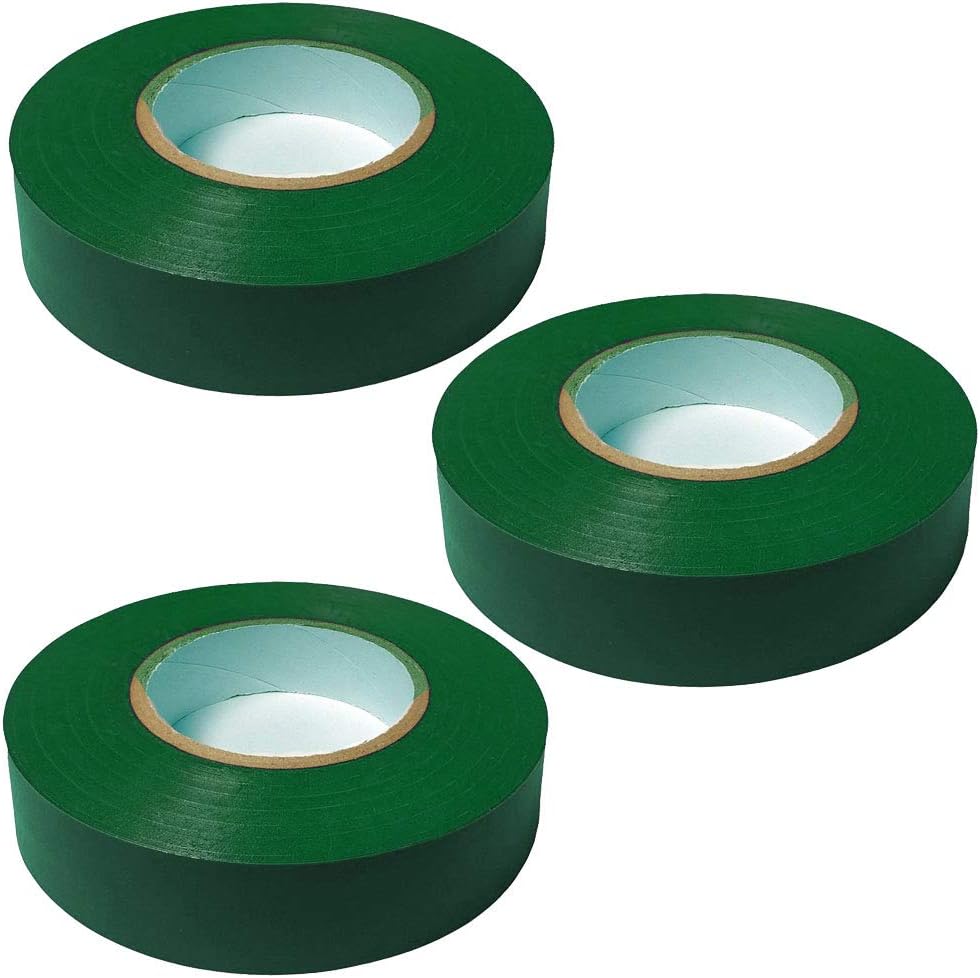 Electriduct Vinyl Electrical Tape - 0.6 in x 33 ft (10 Yards) - General Purpose, PVC Insulation - Yellow/Green - 30 Rolls