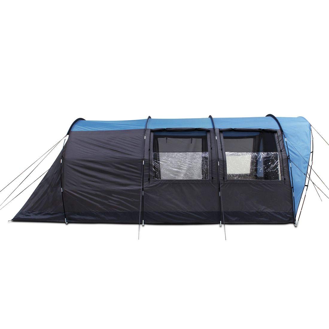 your GEAR Tenda Bora - Tenda a tunnel per 4 o 5 persone, UV 50+, tenda familiare, cabina notte buia, grande soggiorno e finestra, tenda da campeggio impermeabile (5000 mm), altezza alzata, tettoia,