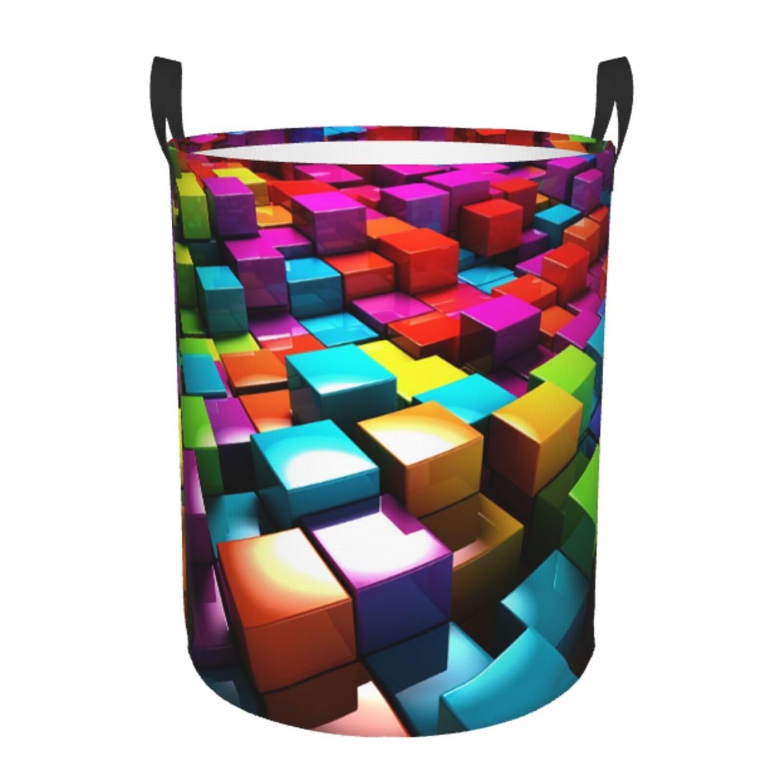 Panier à linge cubes colorés pour organiser la salle de bain et la chambre