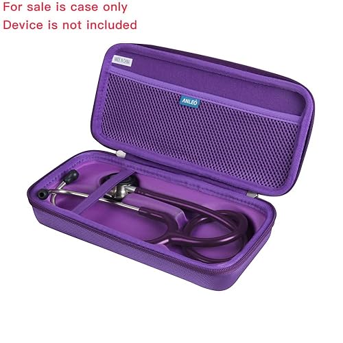 Miniatura 2 de Anleo Estuche rígido de viaje para estetoscopio de monitoreo 3M Littmann Classic III (morado)