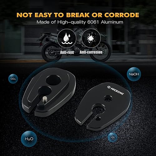 Miniatura 3 de NICECNC Kit de eliminación de tallo intermitente delantero y trasero negro adaptador de placa adaptador de señal de giro compatible con Kawasaki KLR