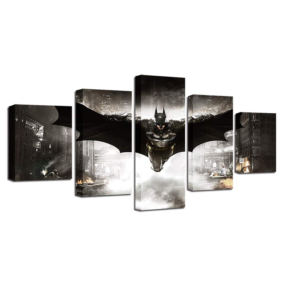 Batman Wall Art peinture sur toile en 5 parties pour décoration moderne 80x150cm