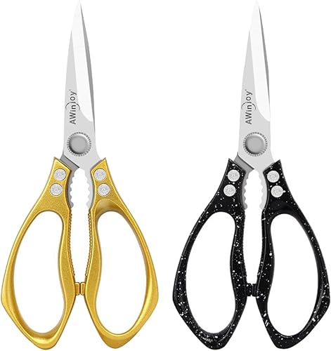 Miniatura 9 de Tijeras de cocina, tijeras de cocina afiladas resistentes, aptas para lavavajillas, tijeras de corte multiusos para cocina, carne, pollo, pescado,