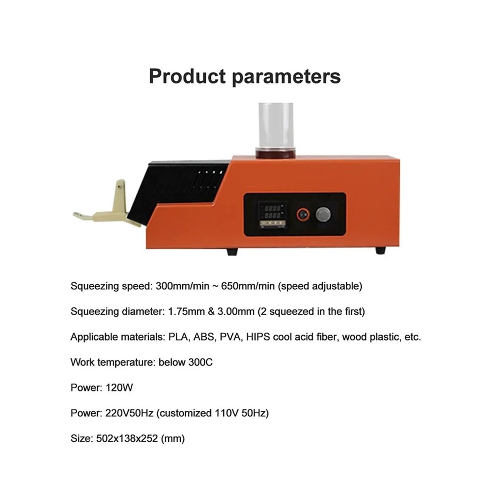 Drukarki 3D Filament Desktop Extractor Materiały Eksploatacyjne Maker Speed ​​Maszyna Do Wytłaczania Druku Precyzyjna Kontrola
