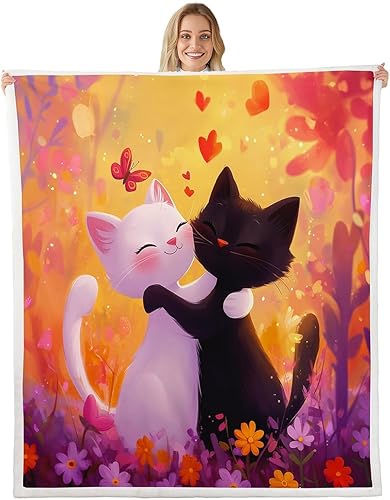 Vista 21 de Manfei Cute Dogs Throw Blanket Yellow Sunflower Fuzzy Blanket for Kids Boys Girls Room Decor, Retro Music Theme Blanket for Bed Couch Sofa, Soft and