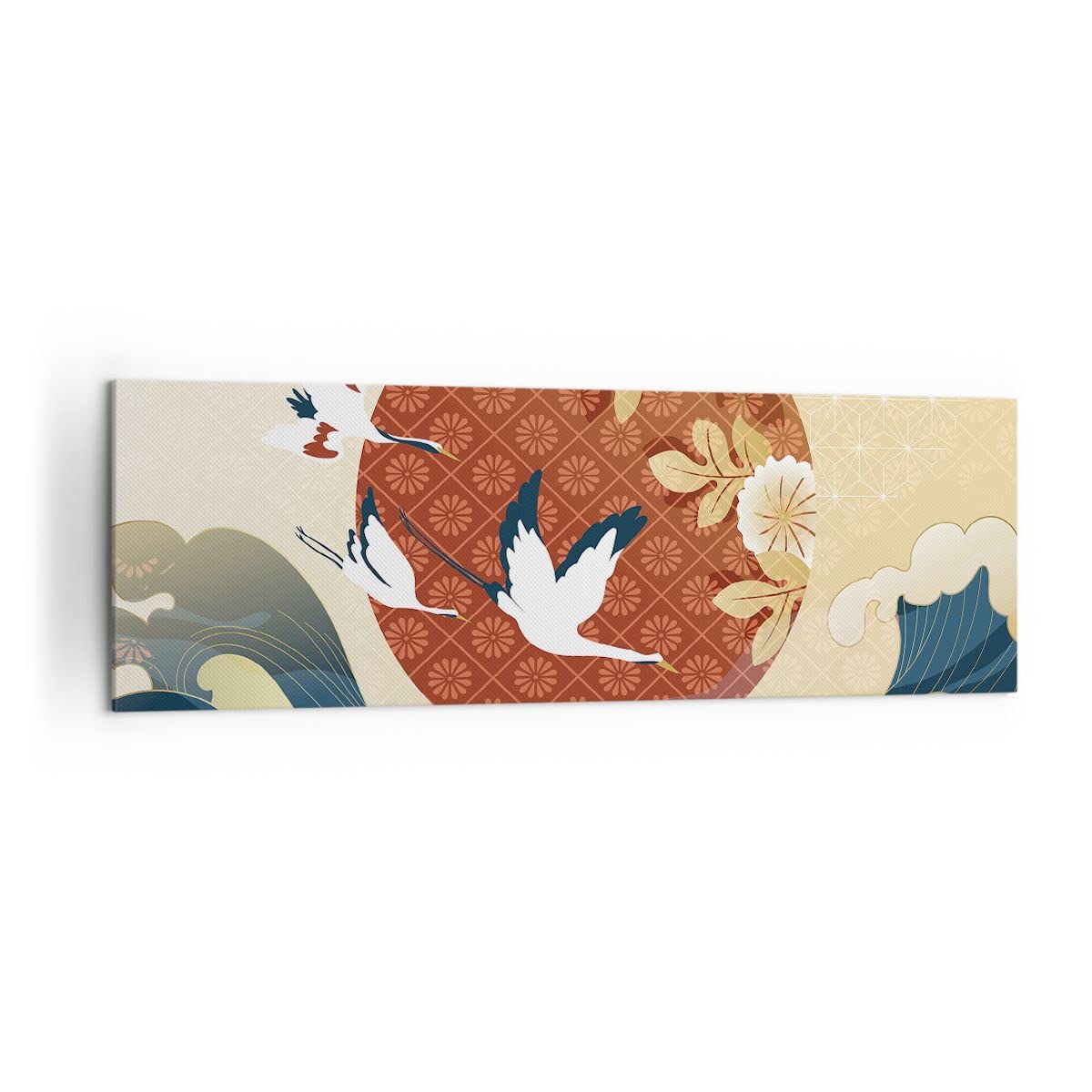 Stampe da Parete Moderne 160x50 cm Quadro su Tela Natura Paesaggi - 4821 | Aironi Sole Mare Quadro Decorativo Grande XXL 1 pezzo Soggiorno Camera da Letto Arte da Parete Decorazione da Parete ARTTOR
