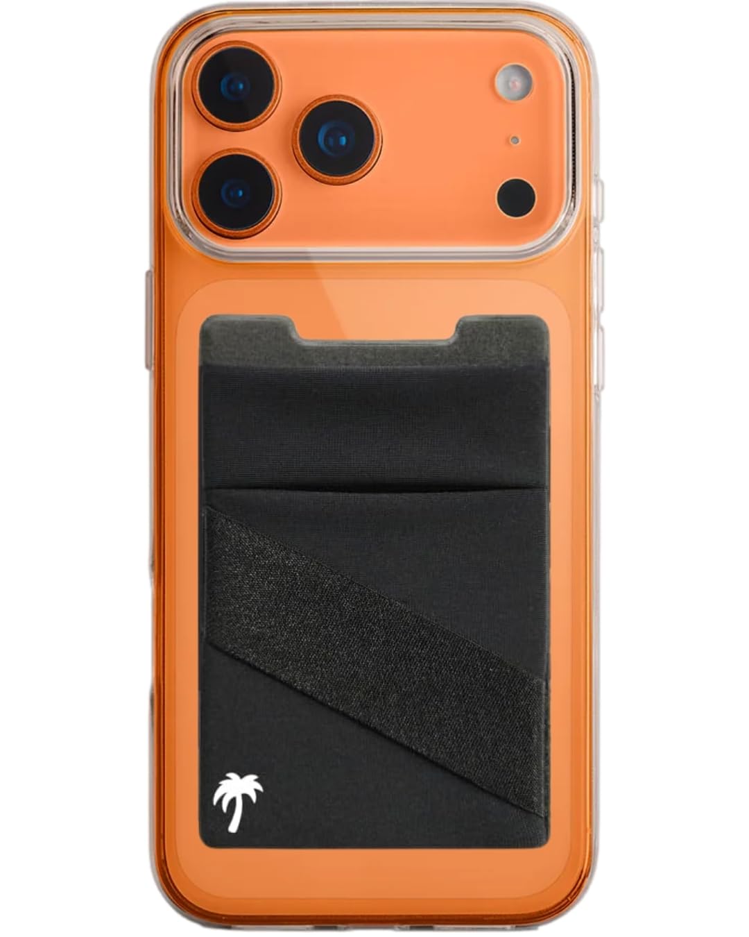 LIFESTYLE DESIGNS The StickyWallet – Premium Spandex Stick-on Phone Wallet Card Holder for any Case – Unique Double Pocket Design + Finger Strap (1 Pack)