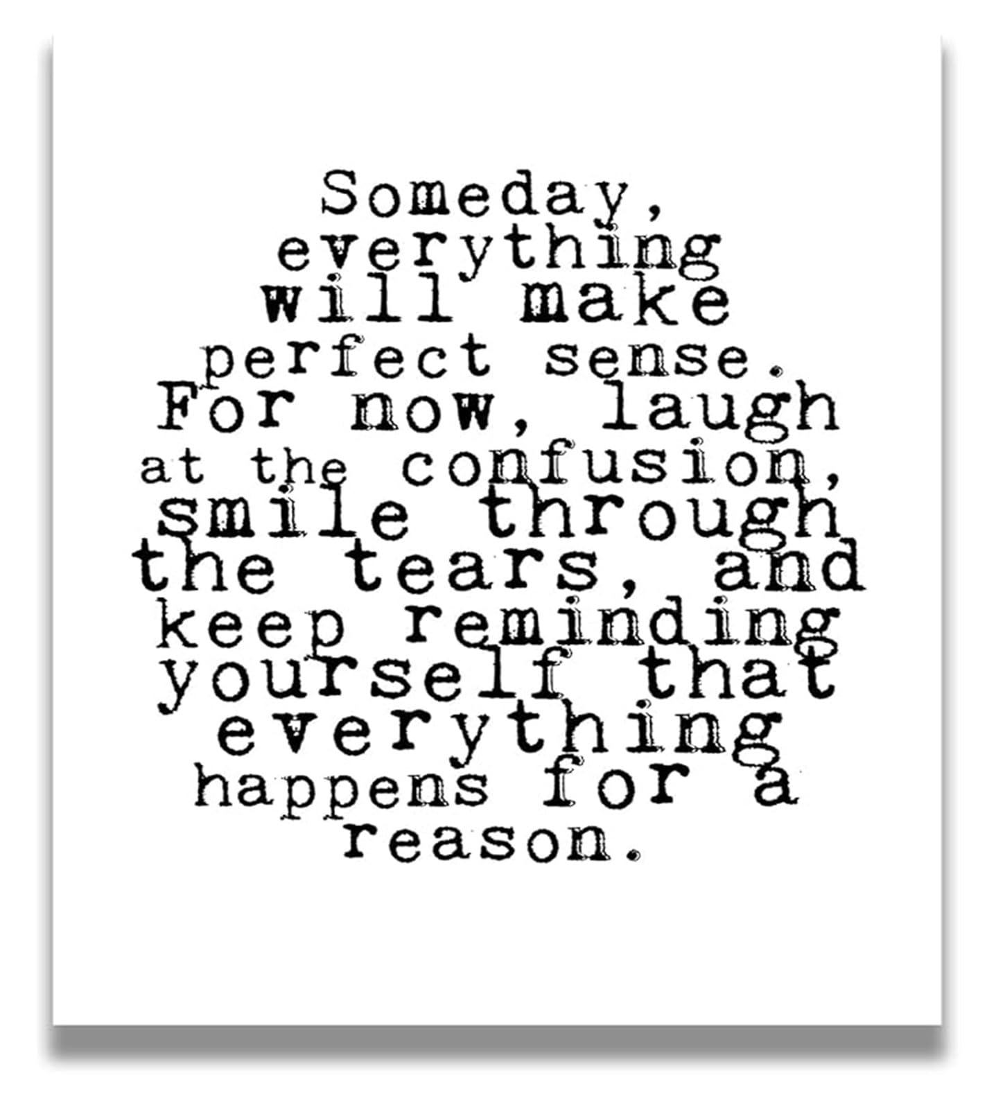 RNUMLIGH Encouraging Gift Idea, Motivational Quote Wall-Art for Home & Office with Inspirational Message(Unframed,16x24inch(40x60cm))