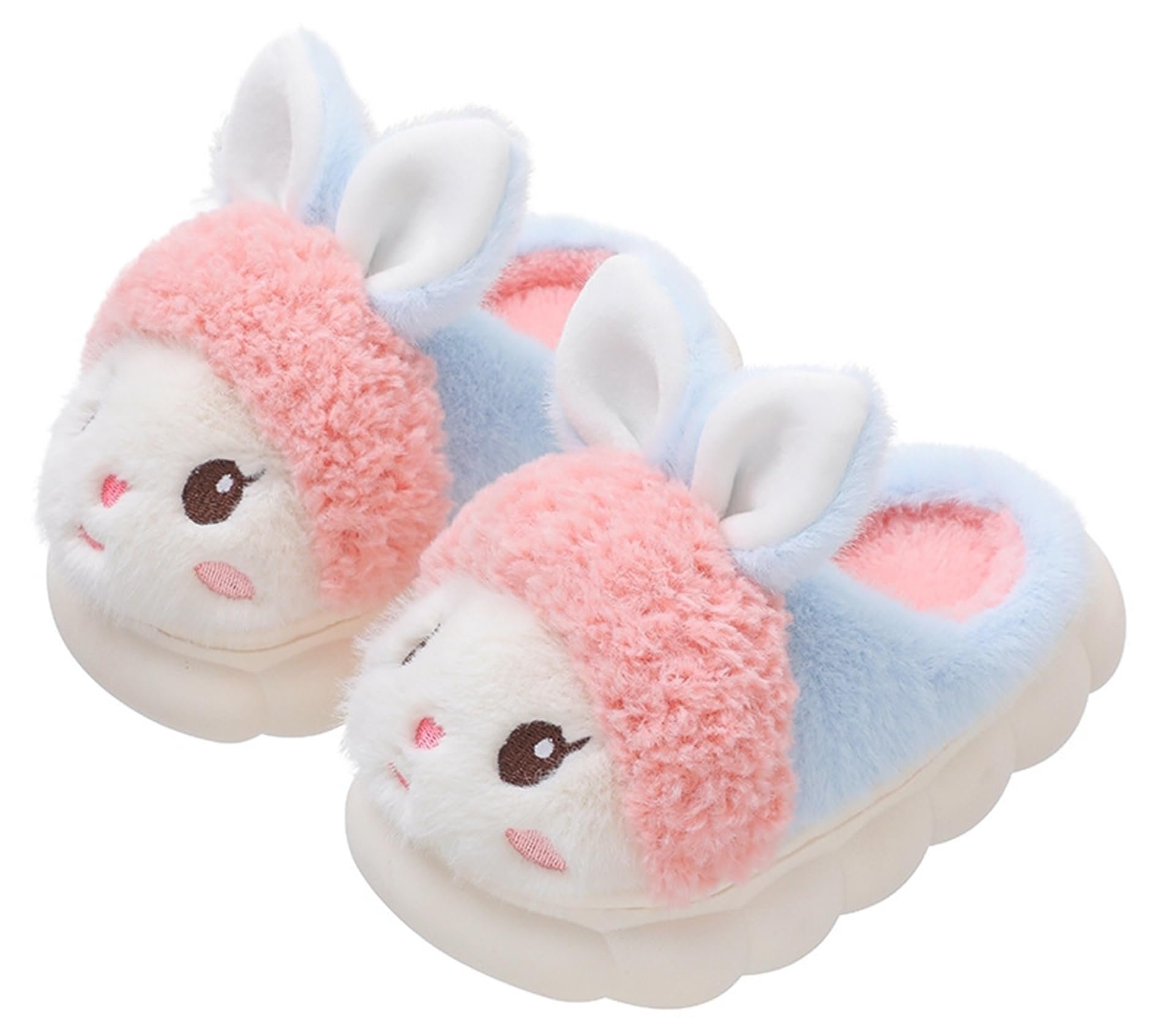 CZQAGCL Animal slippers for women Cute rabbit slippers Soft warm winter home plush cotton slippers Cotton shoes