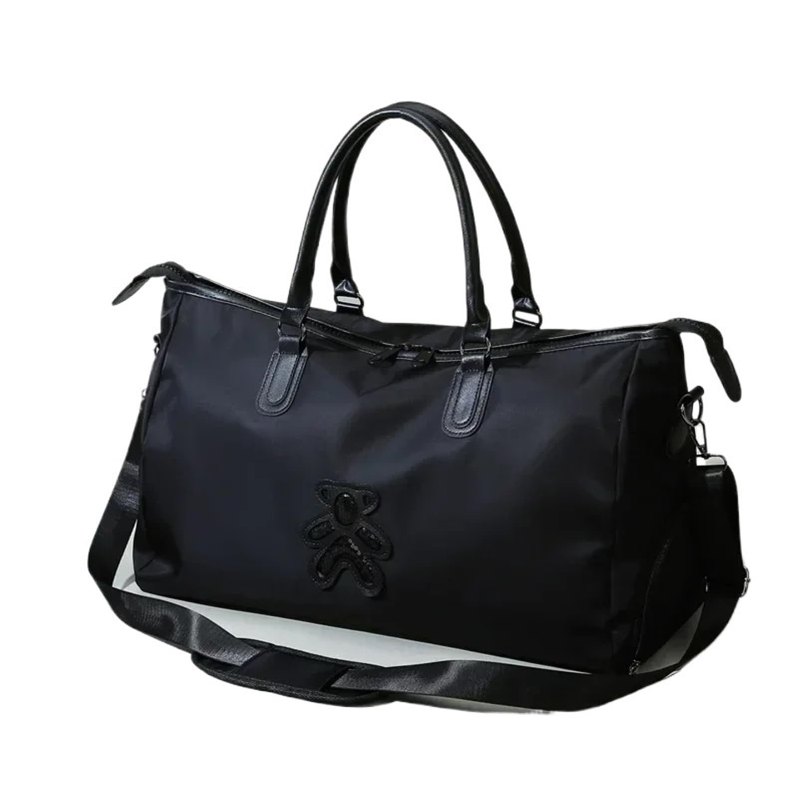 Bolsa de Deporte for Mujer, Bolsas de Viaje, Bolsas de Fin de Semana Impermeables, Maletas, Bolsos de Mano, Equipaje, Bolsos de Hombro for Yoga con Bolsa for Zapatos(Black-01)