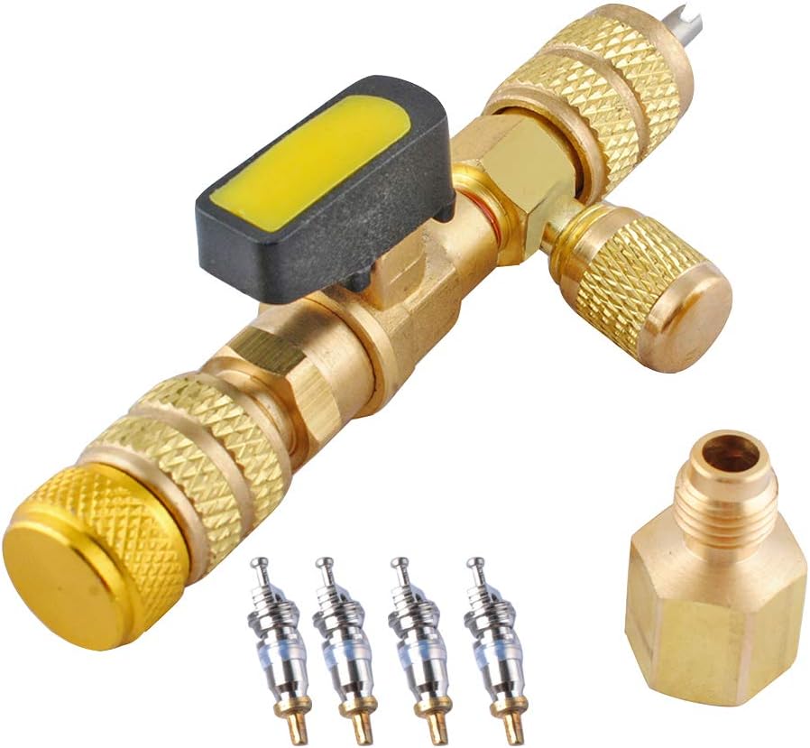 Wadoy R410A Valve Core Remover with Dual Size SAE 1/4 & 5/