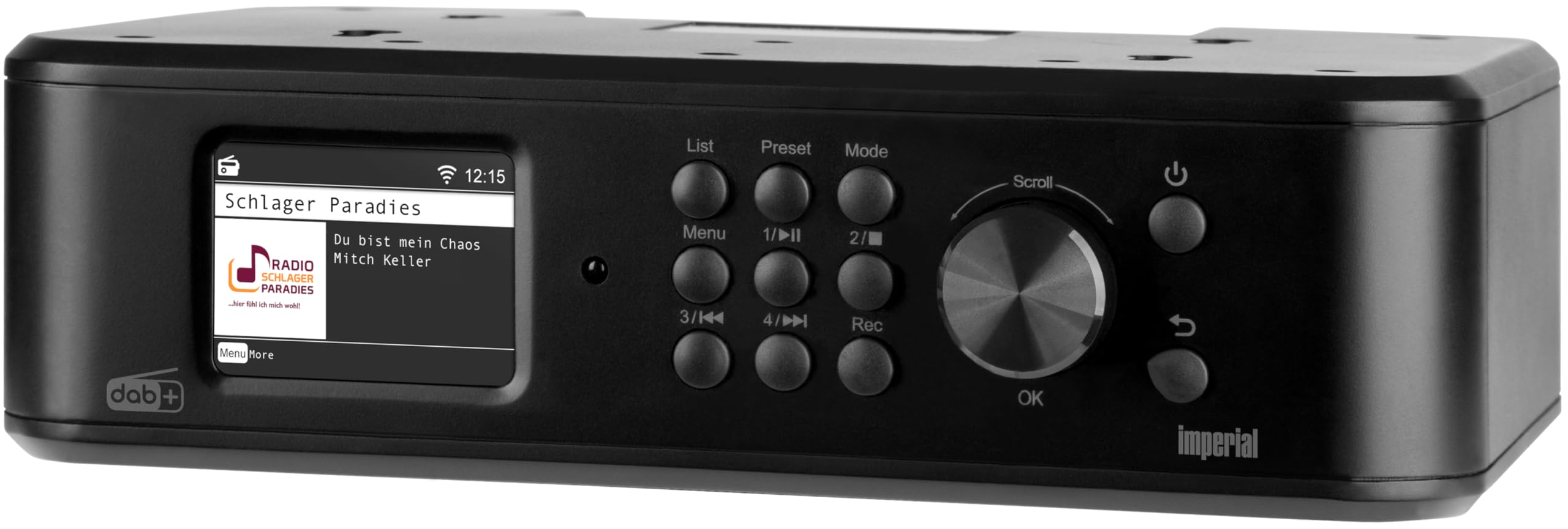 Imperial DABMAN i460 – Internetradio/DAB+ (Streamingdienste, Unterbau-/Wandmontage möglich, Bluetooth Senden/Empfangen, USB-Recording, Hotelmodus) – Schwarz