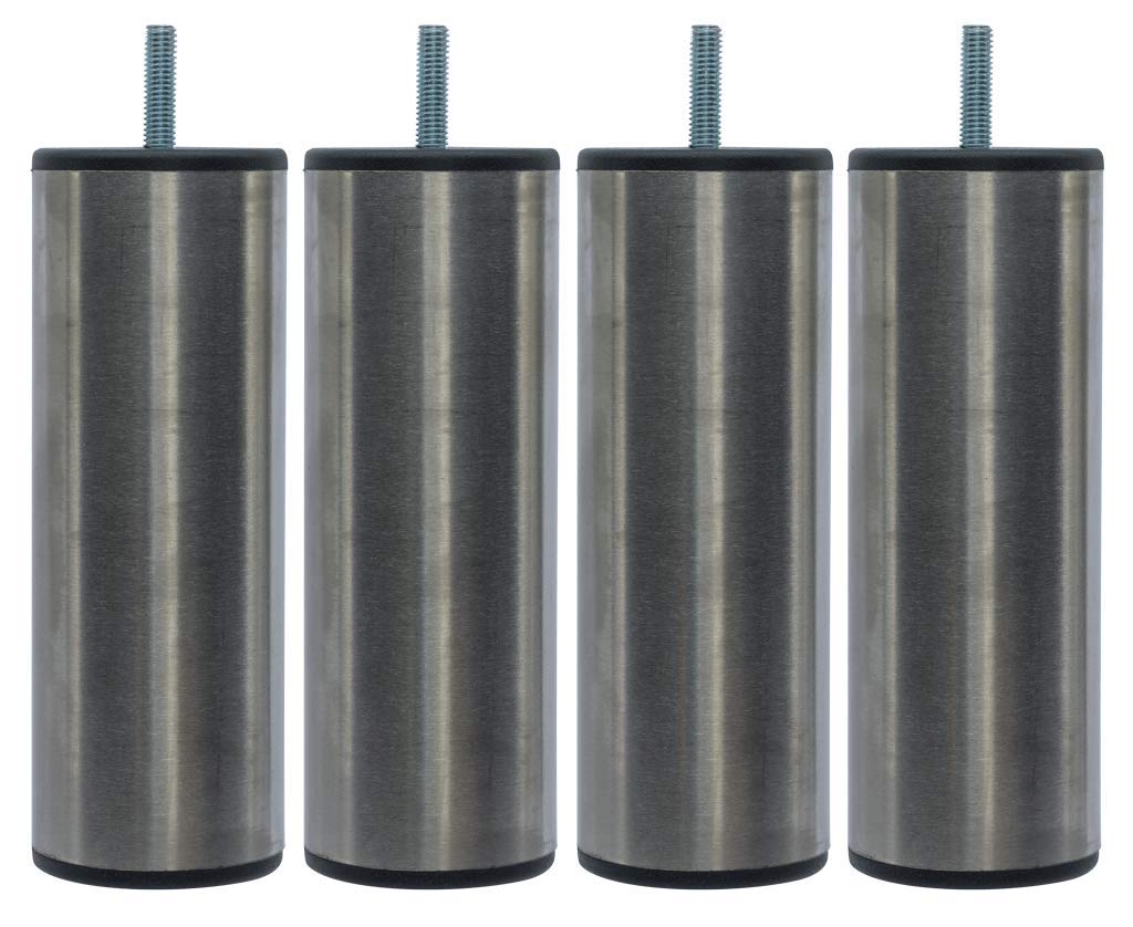 Margot Pacific Samoa Pack of 4 Cylinder Base, Stainless Steel, 6 x 6 x 23 cm