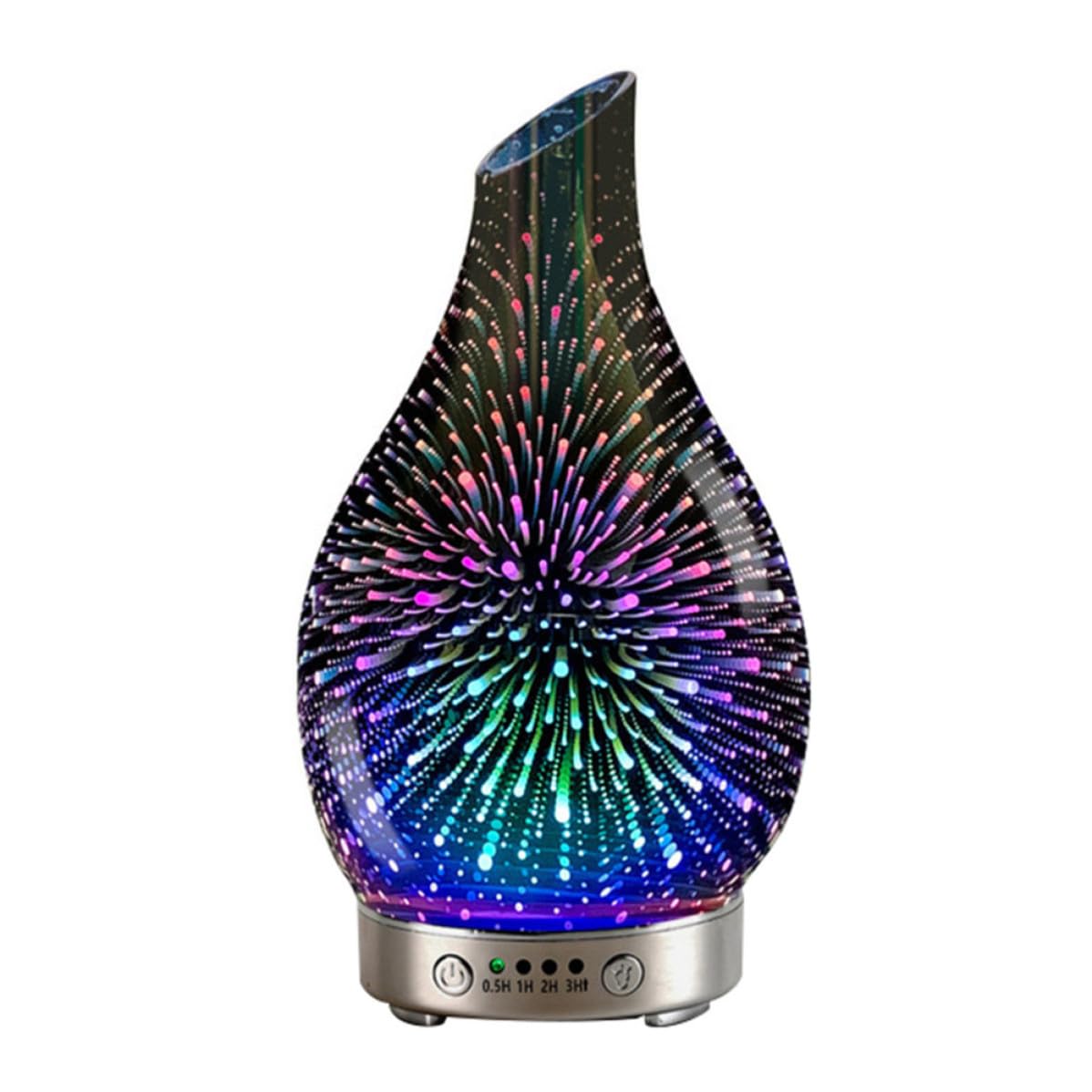 Humidificador Silencioso de Vidrio 3D Púrpura, de Aromaterapia