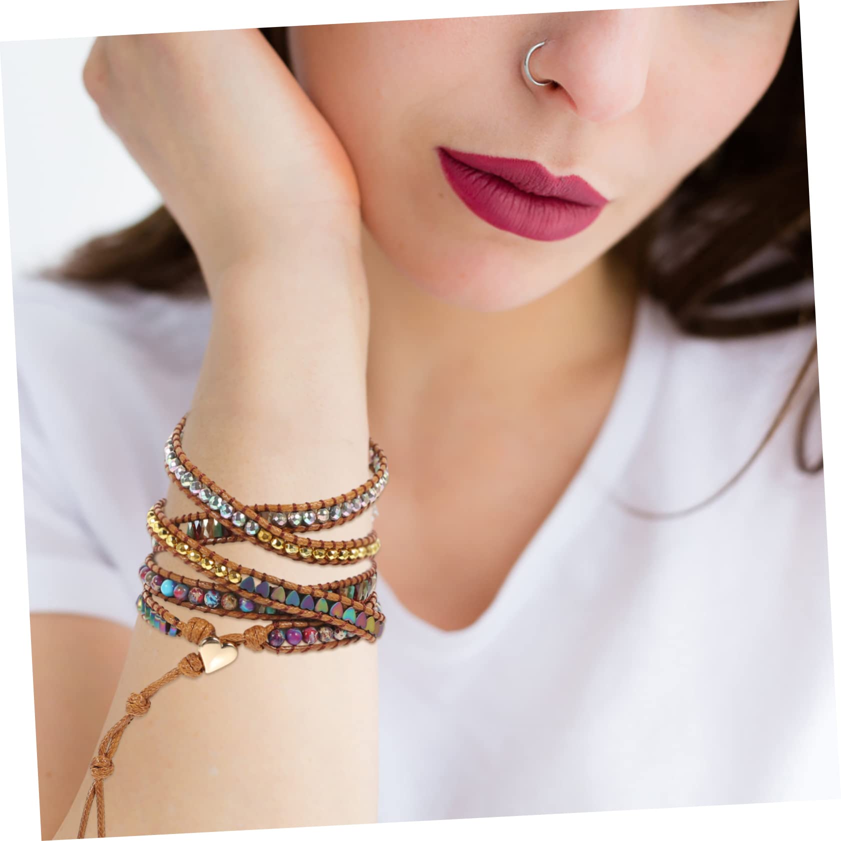 Uonlytech 2pièces Bracelet Montre Pierre Naturelle Pour Élégant Et Décoratif Facile à Installer Confort Optimal Pour Style Unique