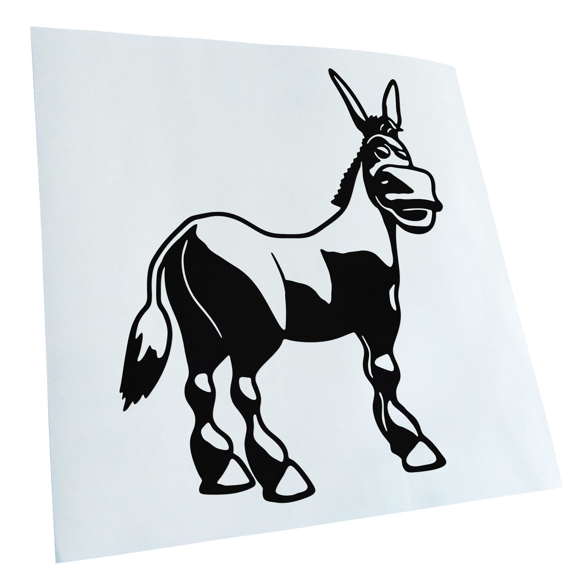 Kiwistar - Adesiva per Auto - Asino-Motivo 3-testardo - Nero - Scritte