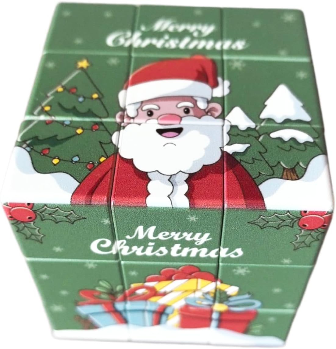 3x3 Speed Cube Christmas Magic Cube Puzzle,IQ Games Puzzles Relief Effect Child Adult Toys