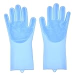 Bagonias Magic Silicone Dish Washing Gloves, Silicon Cleaning Gloves, Silicon Hand Gloves for Kitchen, Pet Grooming, Great for Washing Dishes, Cars, Bathrooms, Floor Cleaning (Multicolor, 1 Pair)