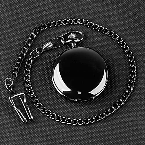 Image of Smooth Pocket Watch Alloy Steel Quartz Roman /Arabic Numerals with 37cm Chain for Father's Day Xmas Best Gifts