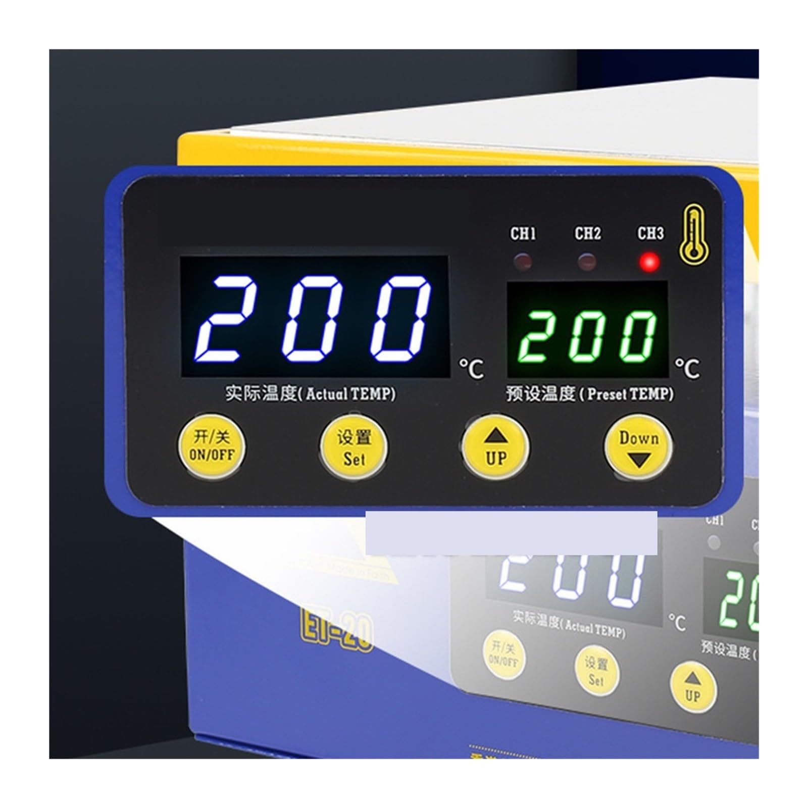 Lötheizplatte, Heiztisch ET-10 Intelligente Doppel-Digitalanzeige mit konstanter Temperatur for die Reparatur von LED-Lampen von Mobiltelefon-PCBs
