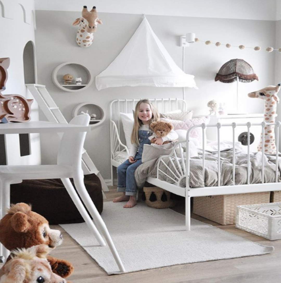 SHIKUN Colgante de pared de animal hecho a mano, decoración de pared de cabeza de animal, arte de pared de guardería para niños y niñas, habitación de niños