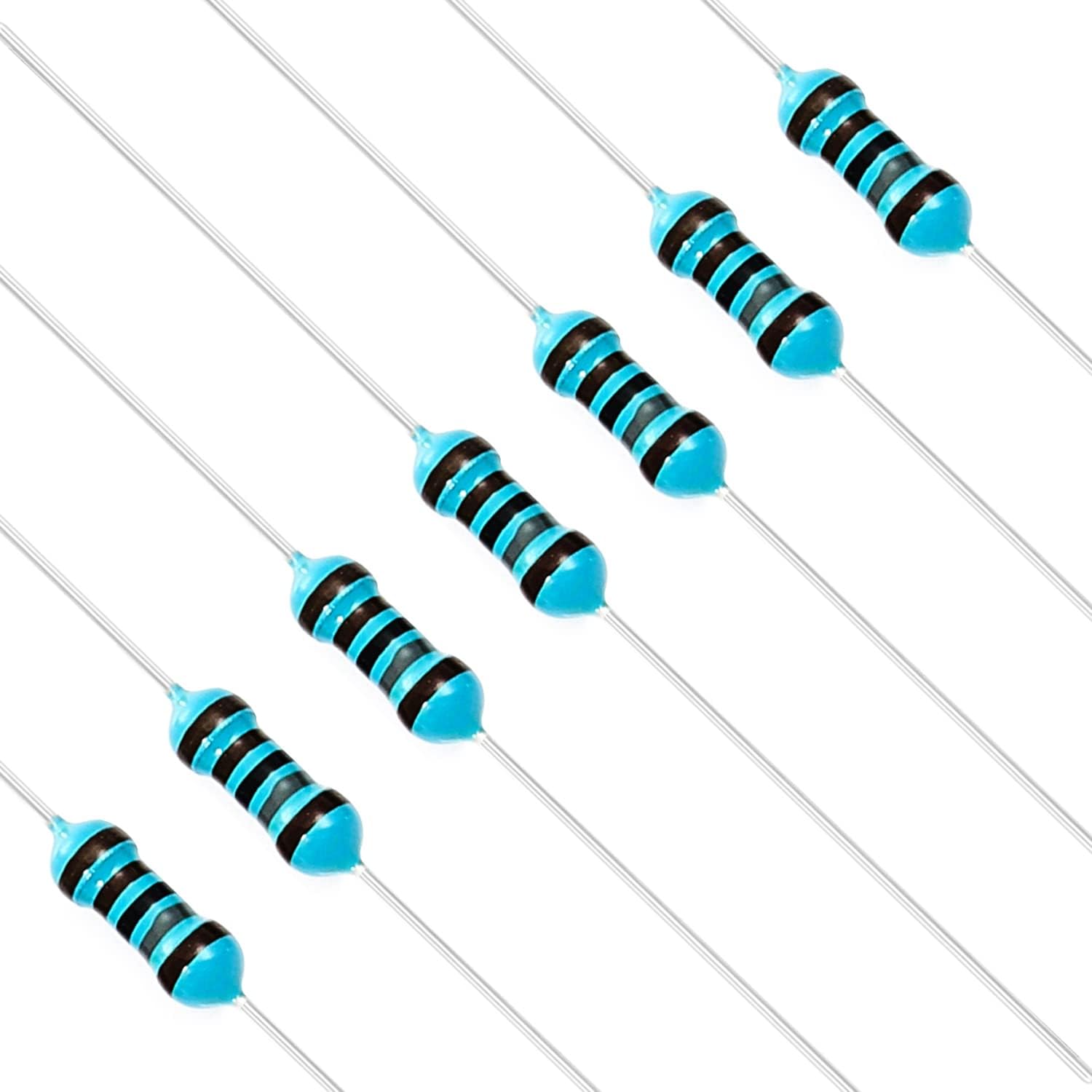 Chanzon 100pcs 1/4W (0.25W) 1.8K Ω ohm 1k8 Metal Film Fixed Resistor 0.01 ±1% Tolerance 1.8KR MF Through Hole Resistors Current Limiting Rohs Certificated