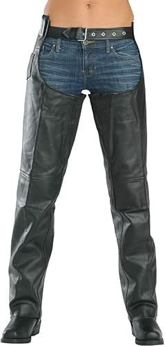Xelement 7553 Women's Black 'Advanced Dual Comfort' Leather Chaps -
