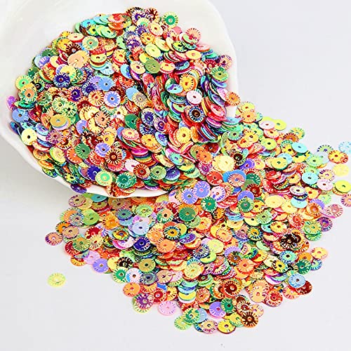 LIUXIN Lentejuelas de Flores Lentejuelas Sueltas de 6 mm para Manualidades Pailettes Costura Artesanal Paillette Lentejuelas 20g