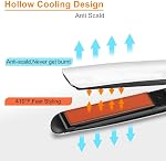 LOVANI Mini Hair Straightener,0.6 Inch Travel Flat Iron Dual Voltage Small Size Hair Iron with 3D Floating Ceramic Tourmaline Plates for Short Hair,White