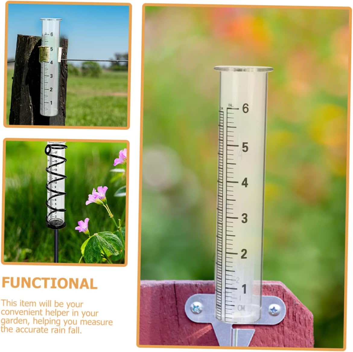 PAREKS 4pcs Rain Gauge Transparent Glass Cover Glass/2452