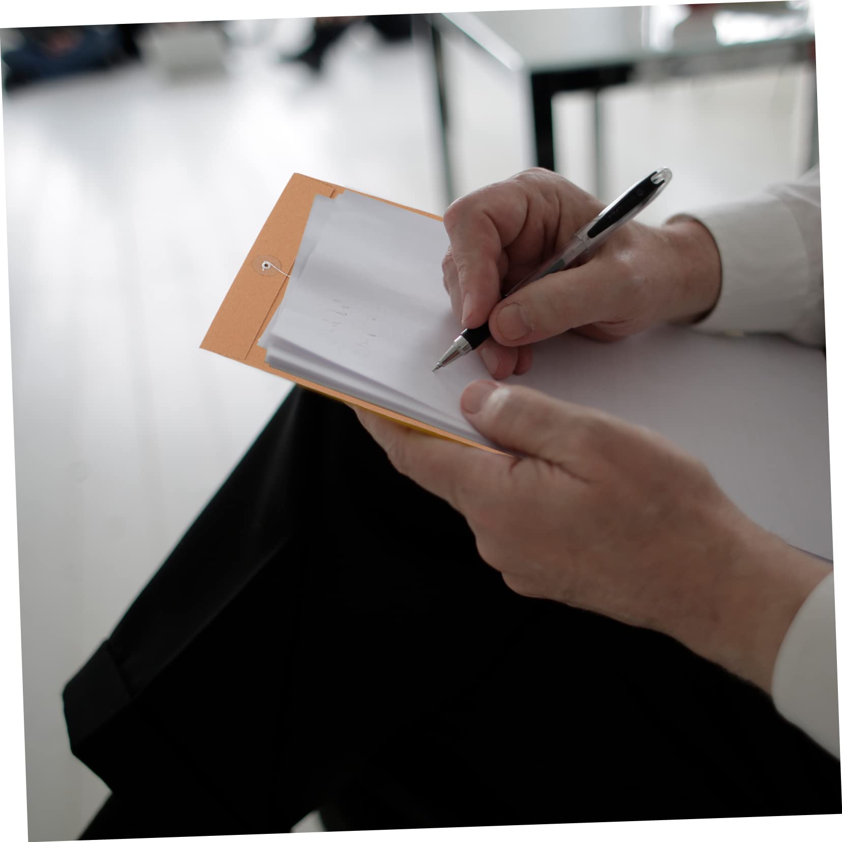 Ciieeo Set 25 Pezzi Borsa Portadocumenti in Carta Kraft Grande Capacità per Organizzare Documenti Importanti, per Decorazioni Scuola e Ufficio Professionale