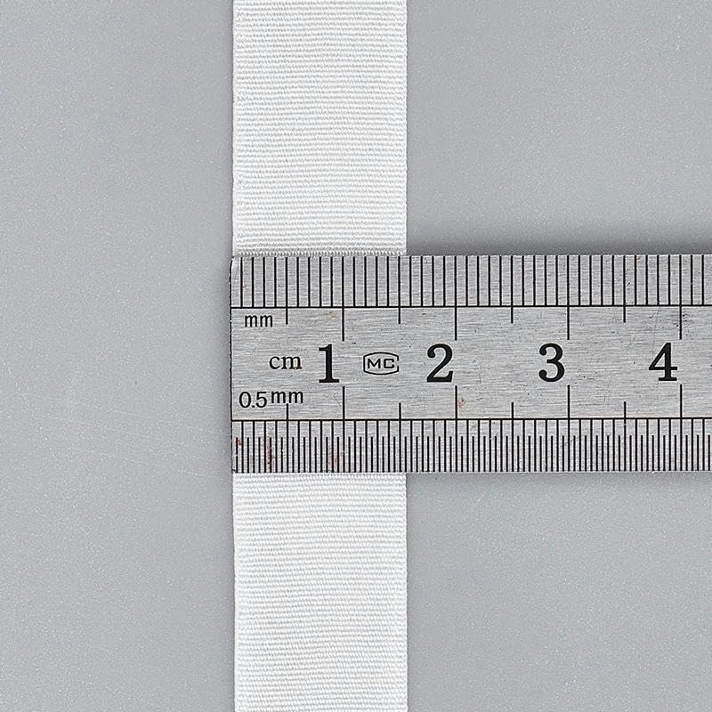 Venta al por mayor de 8 mm, 10 mm, 15 mm, y negro, banda elástica plana brillante de doble cara para coser ropa interior, sujetador, hombros, pantalones, accesorio de ropa, 15 mm, 100 metros