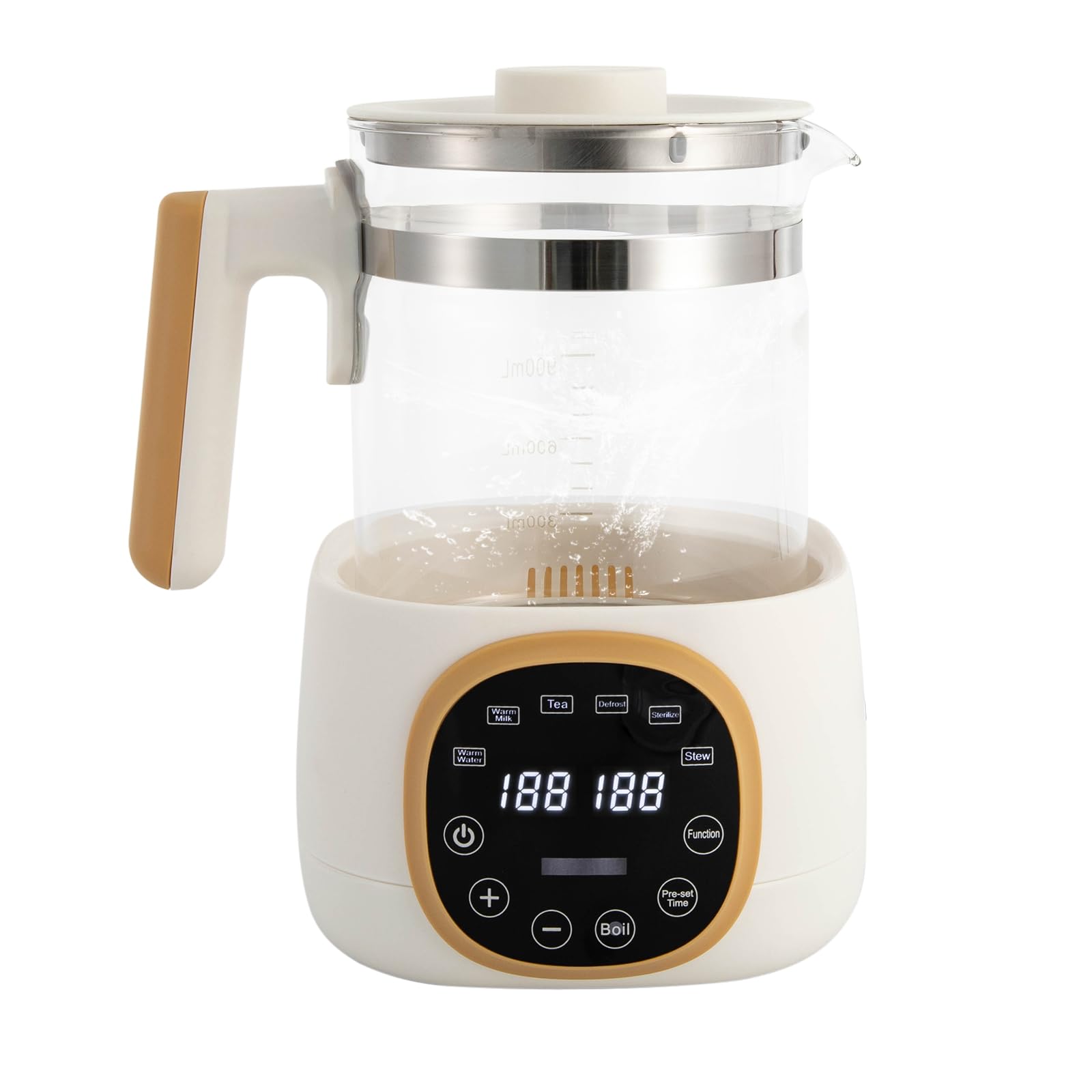 Chauffe-biberon électrique pour bébé 1,3 l - Avec télécommande et thermostat - Grande capacité - Durée de maintien au chaud 72 h - Pour lait et nourriture pour bébé