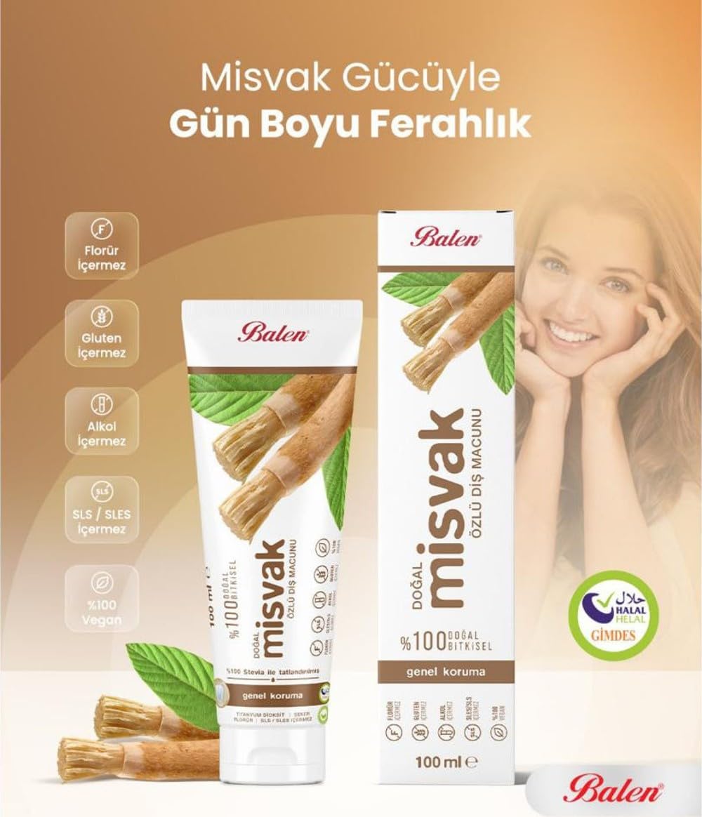 Balen Doğal Misvak Özlü Diş Macunu 100 ml