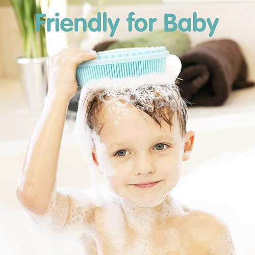 Miniatura 6 de Paquete de 3 unidades de esponja de silicona suave, exfoliante corporal de silicona suave, cepillo corporal de silicona para baño y ducha para