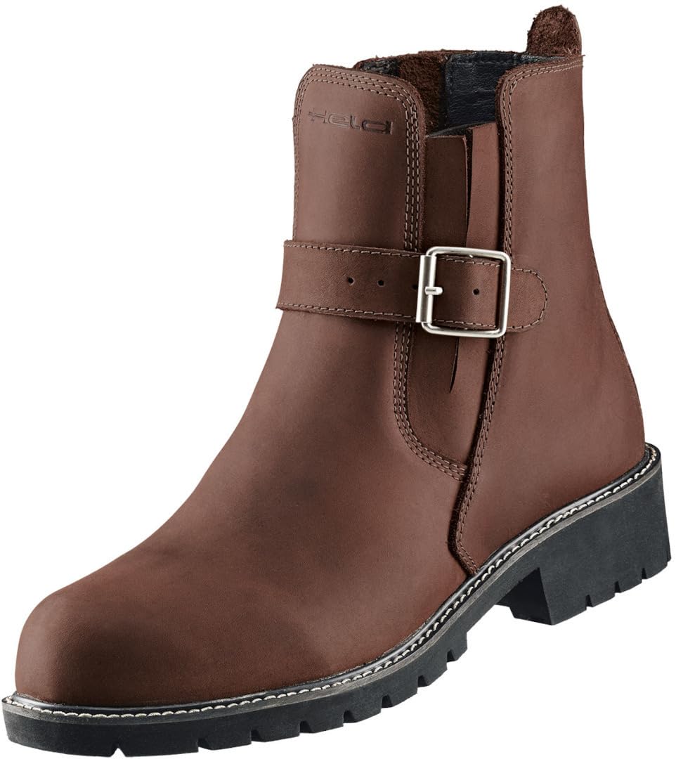 Held Nashville II Motorradstiefel kurz braun 42 | Lederkonstruktion