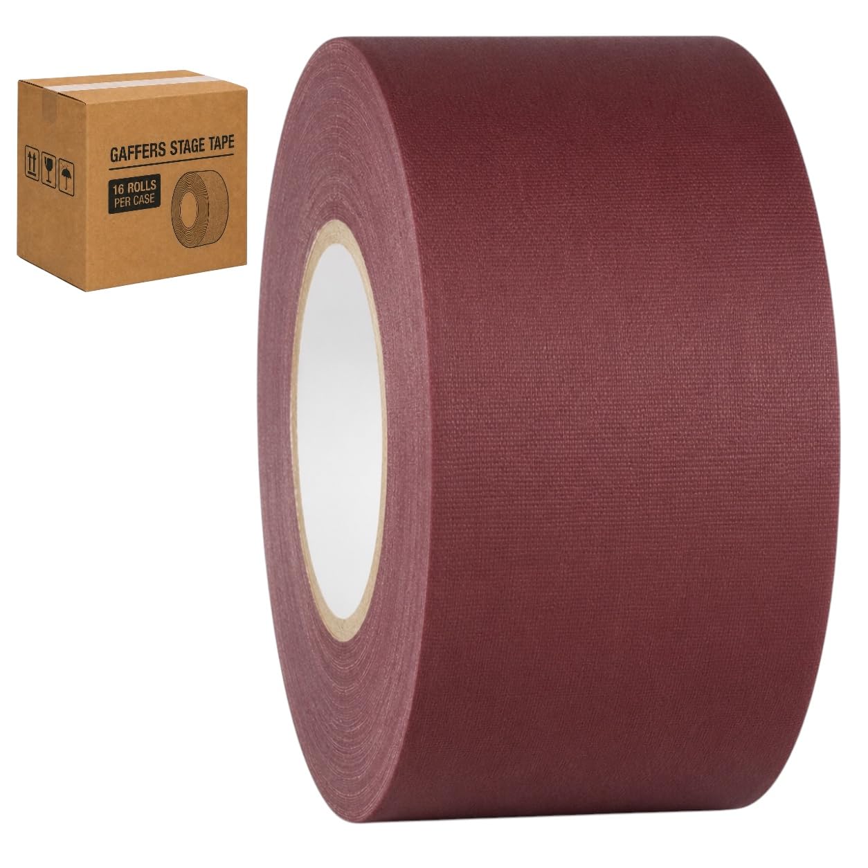 GGR Supplies CGT-80 Gaffers Stage Tape, Burgundy, 3 in x 60 yd, 16-Pack