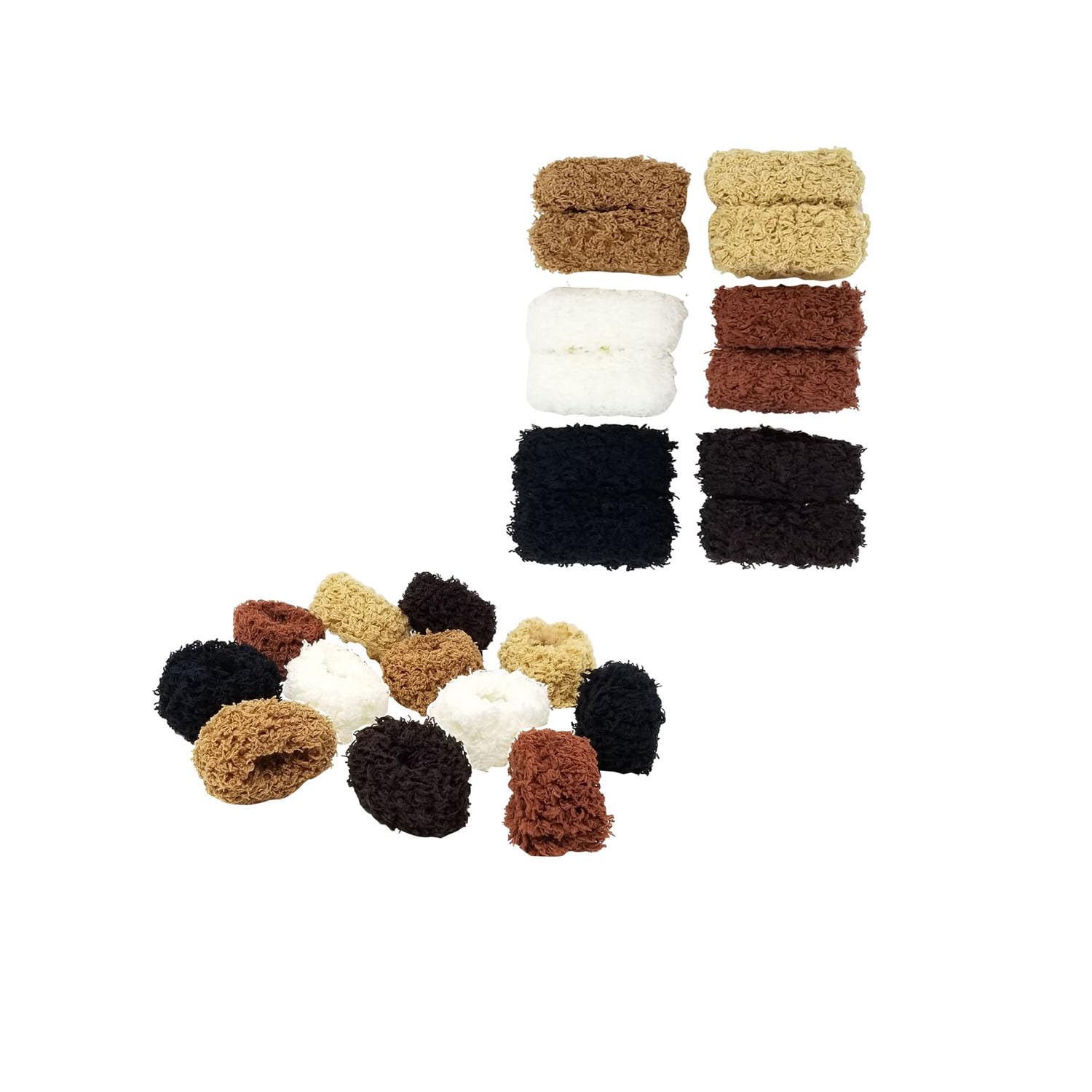 Evogirl Rubberbands CottonThread, ExtraSoft Bun,Ponytail Holders MultiColored Pair Pack of 12 Rubber Band (B0C859XK1B) Amazon Price History, Amazon Price Tracker