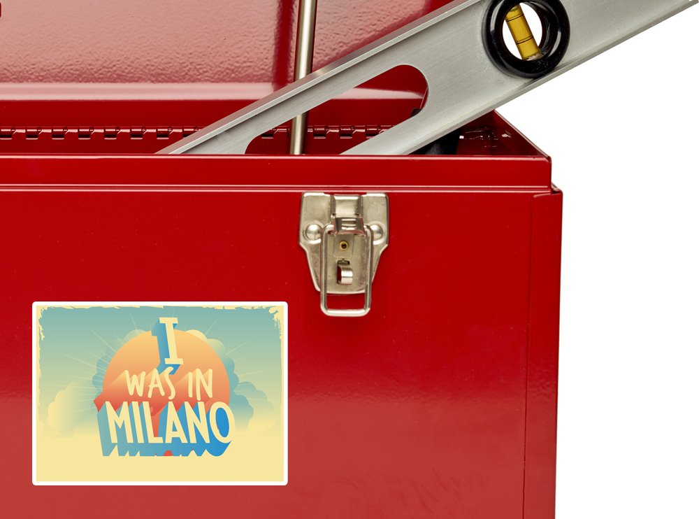 2 x 25cm/250mm ero in Milano Vintage Adesivi vinilici bagagli di viaggio #7262