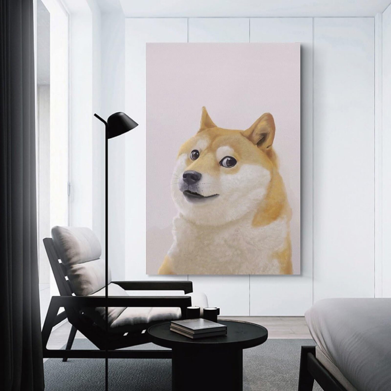 Junmoney Doge Meme Wall Art Print 12x18inch(30x45cm), for Art Walls, Layered Displays Or Homes, Wall Decor Suited to Curated Displays