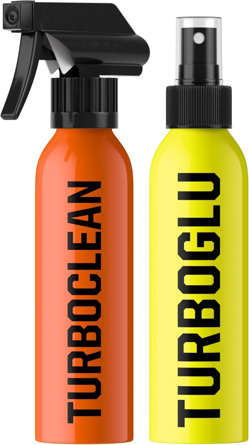 T1TAN TurboClean + TurboGlu Bundle, Goalkeeper Gloves Cleaner & Gripbooster, Goalie Glove Spray, Perfect Grip for Goalkeeper Gloves, 2X 200ml (6,8 fl oz)