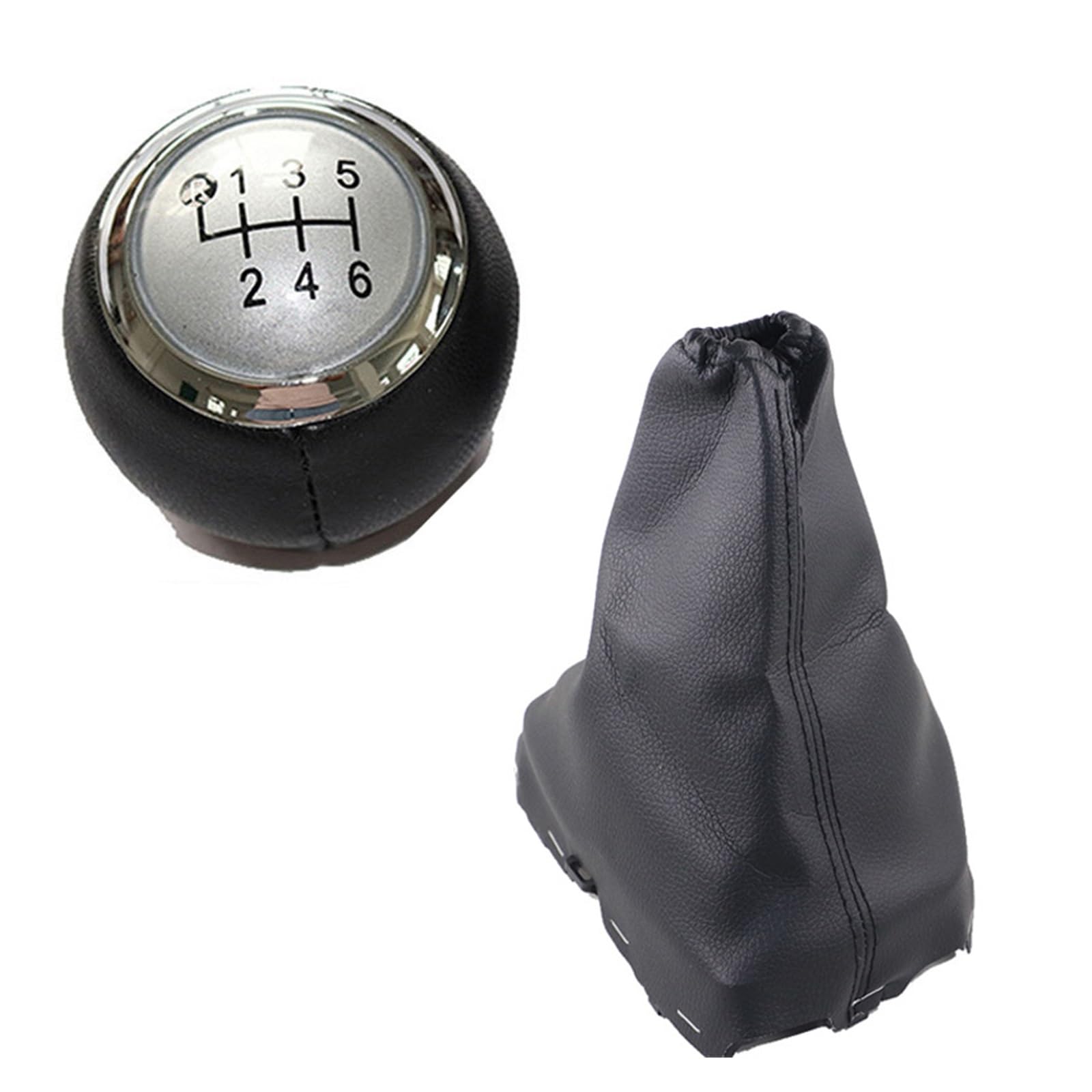 Shift Gear Knob Cover For Toyota For COROLLA For E18 For E180 2013-2018 Gearbox Handle Gear Lever Knob Stick Shift Boot(6 speed silver)