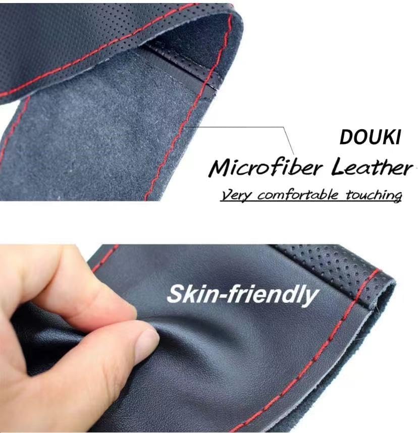 Miniatura 3 de Funda de cuero negro para volante de automóvil Mazda CX-3 CX3 CX-5 CX5 para Mazda 6 CX-9 Cubierta de volante de coche cosida a mano