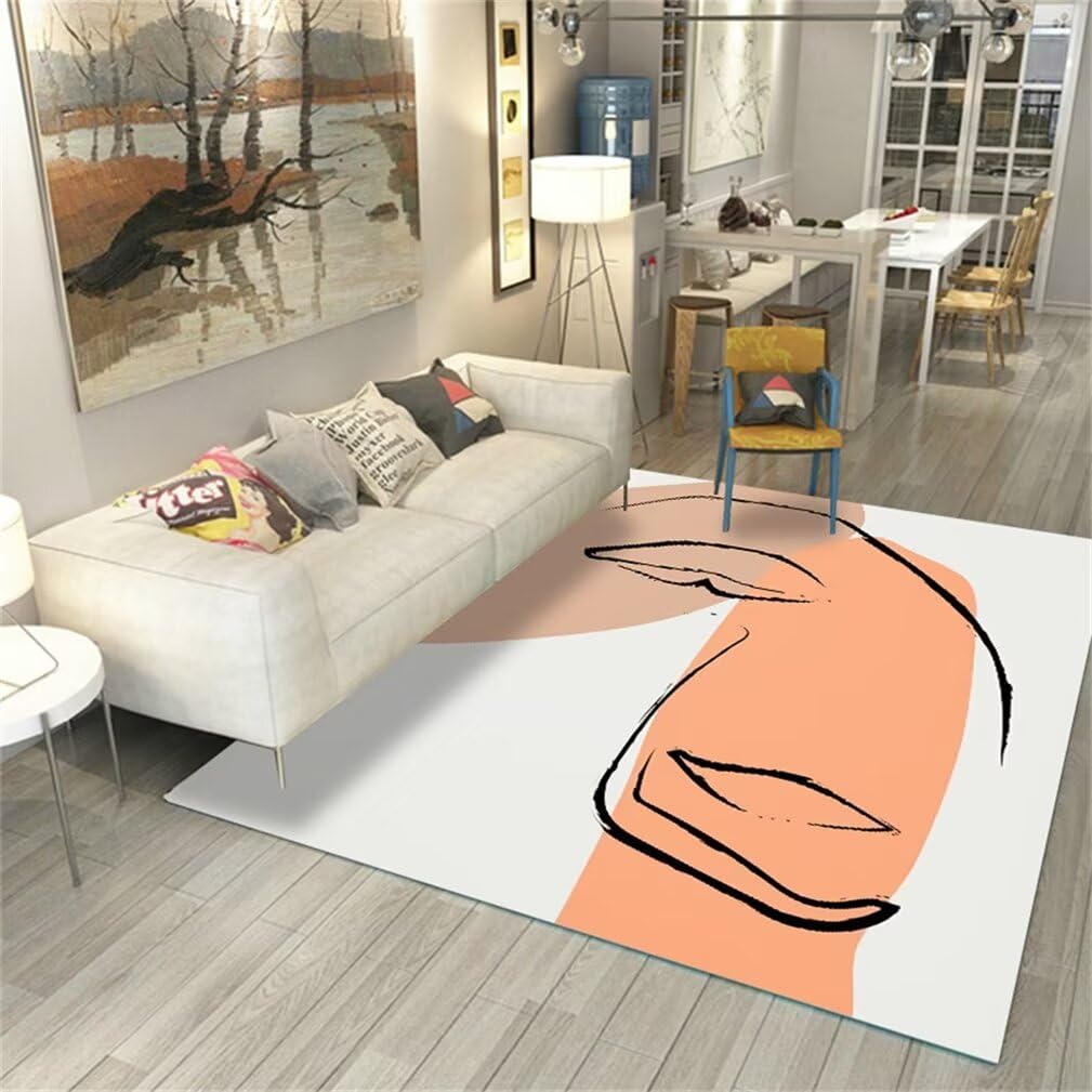 Tapis de salon moderne lavable 200x300 grand tapis de chambre doux