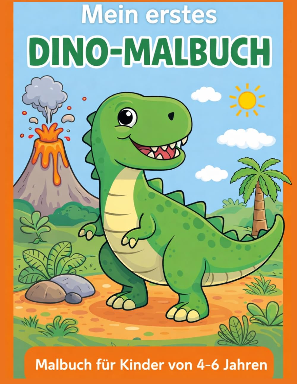 Mein erstes Dino-Malbuch: Malbuch für Kinder von 4-6 Jahren