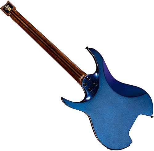 Miniatura 3 de GTRS Guitarra eléctrica W900 Guitarra inteligente sin cabeza con efectos, bucle, vida Bettary 9H, cuerpo de pintura que cambia de color (morado)