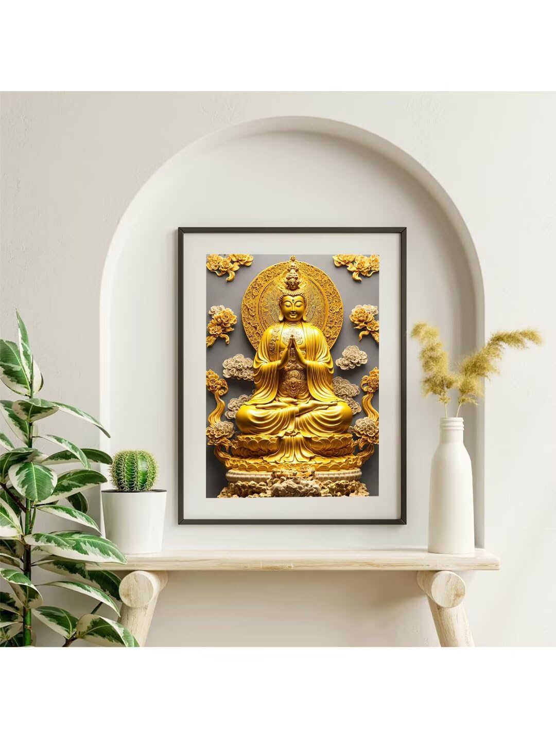 Diamond Painting Set für Erwachsen, 5D Diamond Painting Zen-Szene Diamant Painting Bilder Kinder, DIY Diamond Painting Bastelset für Wohnzimmer und Schlafzimmer Wanddeko, Geschenk 80x120cm R-310