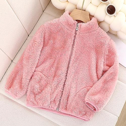 Toddle Girls Sherpa Jacket Zip Up Fuzzy Fleece Jacket Warm Teddy Coat Outerwear Boys Palar Fleece Full-Zip Mock Jacket Coat2