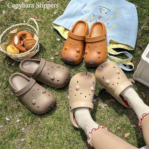 Adorable Capybara Slippers, Cute Cartoon Couple Slides Men Women, Unisex Summer Sandals for Indoor/Outdoor3