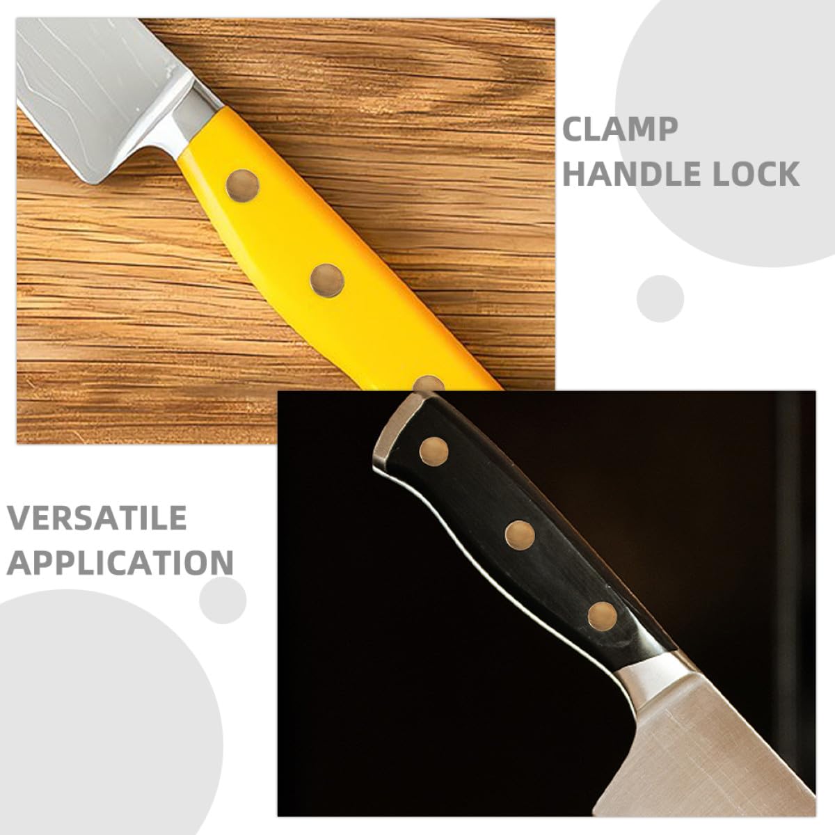 SOLUSTRE Set 7 Paia Rivetti in Rame per Manico da Cucina Fissaggio Sicuro e Facile Installazione Manici per Fai da Te e Riparazioni